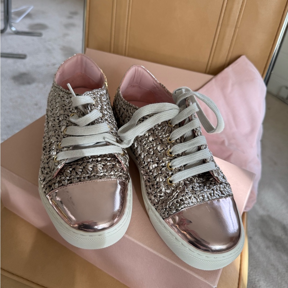 Ras Metallic and Woven Sneakers
